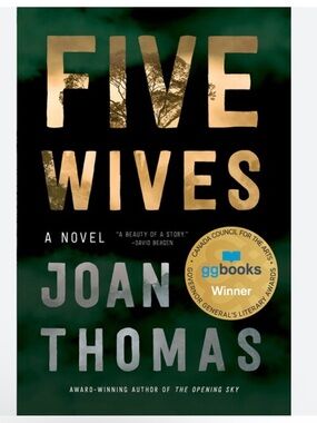 Five Wives by Joan Thomas - Dark Green & Copper Paperback Novel, awarded